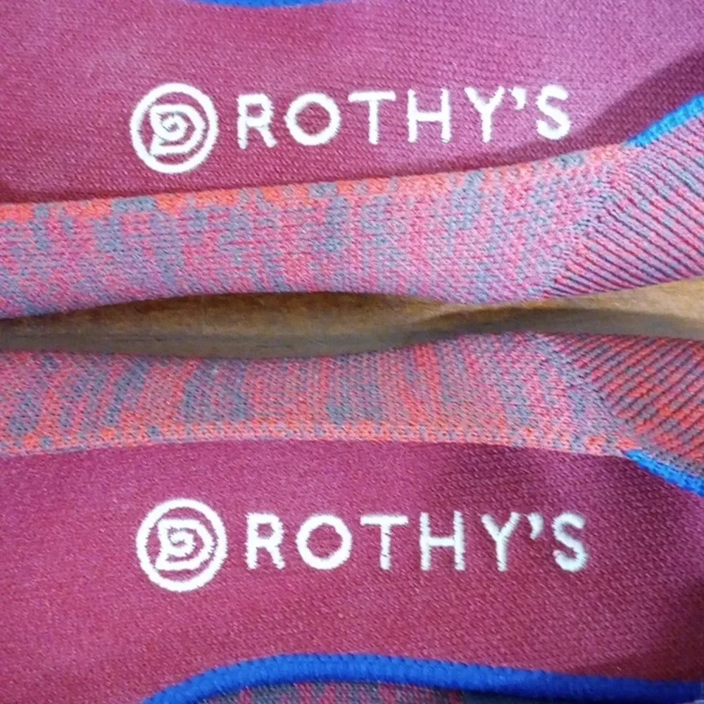Rothy’s The Point Crimson Heather Red Blue Flats Shoes - EU 41/ US 9.5 - RETIRED